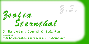 zsofia sternthal business card